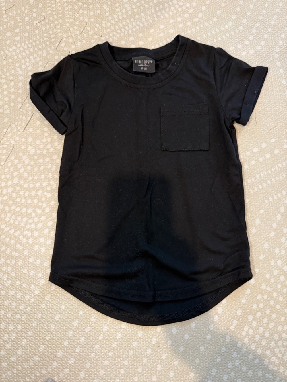 Little Bipsy Black Short-Sleeve Pocket Tee
